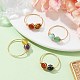 4Pcs 4 Style Natural & Synthetic Mixed Gemstone Round Beaded Finger Rings Set(RJEW-TA00093)-2