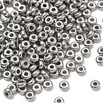 304 Stainless Spacer Beads, Rondelle, Stainless Steel Color, 3x1.5mm, Hole: 1mm, about 280pcs/bag(SA-CBAF1D5-26P-E)