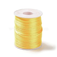 45M Polyester Cord, Satin Rattail Cord, for DIY Chinese Knot Making, Gold, 1.5mm, about 49.21 Yards(45m)/pc(OCOR-Z004-01K)