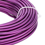 Round Aluminum Wire, for Jewelry Making, Dark Violet, 7 Gauge, 3.5mm, about 65.61 Feet(20m)/500g(AW-BC0007-3.5mm-08)