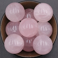 Natural Rose Quartz Crystal Ball, Reiki Energy Stone Display Decorations for Healing, Meditation, Witchcraft, 30mm(PW-WG13838-02)