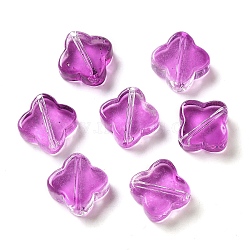 Transparent Glass Beads, Rhombus, Dark Orchid, 11.5x11.5x4.5mm, Hole: 1.2mm(GLAA-A012-06A)