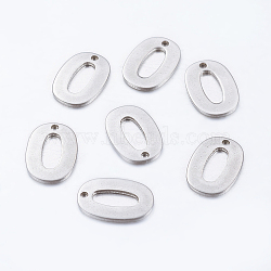 Tarnish Resistant 304 Stainless Steel Pendants, Number, Num.0, 11x7x0.7mm, Hole: 0.5mm(STAS-F128-01P-0)