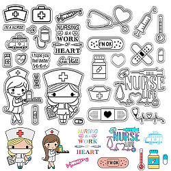 Custom Wall Theme PVC Plastic Clear Stamps, for DIY Scrapbooking, Photo Album Decorative, Cards Making, Mixed Shapes, 160x110mm, 2pcs/set(DIY-WH0619-0019)