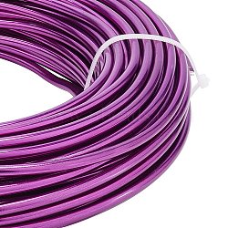 Round Aluminum Wire, for Jewelry Making, Dark Violet, 7 Gauge, 3.5mm, about 65.61 Feet(20m)/500g(AW-BC0007-3.5mm-08)