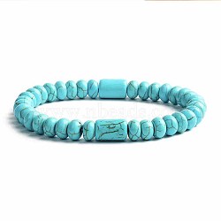 Turquoise Bracelet with Elastic Rope Bracelet, Male and Female Lovers Best Friend(DZ7554-24)