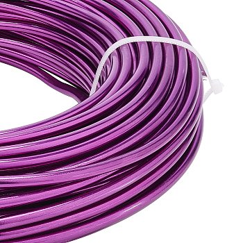 Round Aluminum Wire, for Jewelry Making, Dark Violet, 7 Gauge, 3.5mm, about 65.61 Feet(20m)/500g