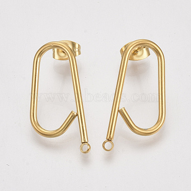 Left and Right 304 Stainless Steel Stud Earring Findings(STAS-S079-142B)-2