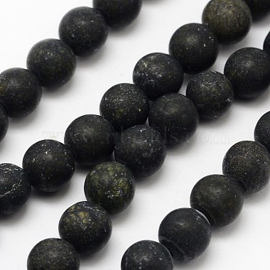 8mm DarkOliveGreen Round Green Lace Stone Beads