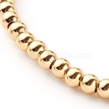 Bracelets de perles extensibles en laiton rond(BJEW-JB06231-04)-5