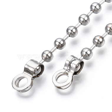 Iron Round Ball Chains with Bead Tips(MAK-N034-006A-P)-3