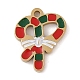 Christmas Theme Ion Plating(IP) 304 Stainless Steel Enamel Charms(STAS-Z083-08G-08)-1