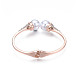ABS Plastic Pearl Round Beaded Open Cuff Bangle with Crystal Rhinestone(BJEW-S118-109RG)-2