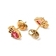Rhinestone Heart with Crown Stud Earrings(EJEW-Q704-01G)-3