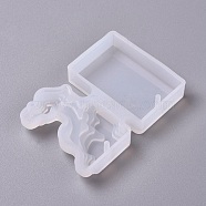 Pendant Silicone Molds, Resin Casting Molds, For UV Resin, Epoxy Resin Jewelry Making, Inland, White, 65x45x10mm, Inner Diameter: 28x42mm(DIY-WH0152-71)