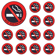 Waterproof PVC No Smoking Sign Stickers, Window Decals, for Car, Wall Decoration, Flat Round, FireBrick, 51.5x1.5mm(DIY-WH0325-92)