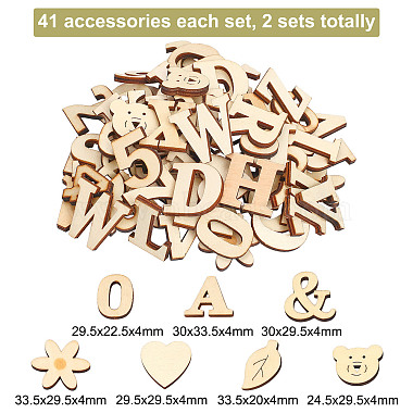 DIY Wood Alphanumeric Sticker Crafts(DIY-WH0302-94)-2