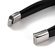 Men's Black PU Leather Cord Multi-Strand Bracelets(BJEW-K243-01AS)-4