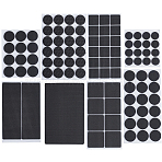 EVA Non-slip Mat, Self Adhesive Furniture Pad, Mixed Shape, Black, 25~143x25~100x3~4.5mm(FIND-SP0005-13)