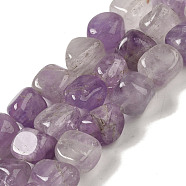 Natural Amethyst Beads Strands, Nuggets, Tumbled Stone, 8.5~11.5x8~11x8~10mm, Hole: 1.1mm, about 36~42pcs/strand, 15.55~15.94''(39.5~40.5cm)(G-B078-D12-02)