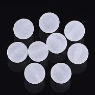 Transparent Frosted Acrylic Beads, Faceted, Round, Clear, 10mm, Hole: 1.6mm, about 621pcs/370g(FACR-N004-002)