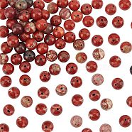 Natural Red Jasper Beads Strands, Round, Grade AB, 8mm, Hole: 1mm, 100pcs/box(G-OC0001-13)