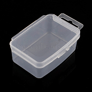 Rectangle Plastic Bead Storage Containers, Clear, 8.5x5.5x3cm(X-CON-Q023-27)