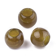 Acrylic Beads, Imitation Gemstone Style, Rondelle, Dark Goldenrod, 11.5x9.5mm, Hole: 5.5mm, about 760pcs/500g(OACR-Q173-01G)