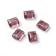 Imitation Austrian Crystal Beads, Grade AAA, Faceted, Rectangle, Purple, 8x9.5x5mm, Hole: 0.9~1mm(SWAR-F060-10x8mm-11)