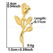 Fashion Leaf 304 Stainless Steel Stud Earrings for Women, Minimalist Style Ear Studs Jewelry, Golden(VG1798-2)