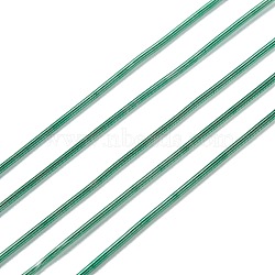 French Wire Gimp Wire, Flexible Round Copper Wire, Metallic Thread for Embroidery Projects and Jewelry Making, Medium Sea Green, 18 Gauge(1mm), 10g/bag(TWIR-Z001-04K)