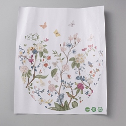 PVC Self Adhesive Decorative Stickers, Waterproof Decals for Home Wall, Bathroom Decoration, Flower, 395x328x0.2mm(DIY-WH20031-118B)
