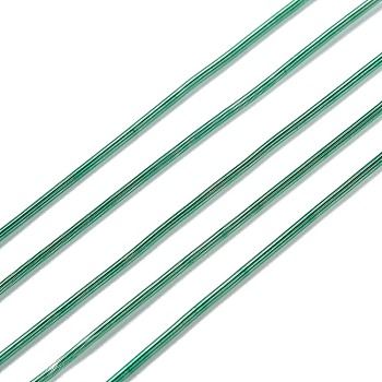 French Wire Gimp Wire, Flexible Round Copper Wire, Metallic Thread for Embroidery Projects and Jewelry Making, Medium Sea Green, 18 Gauge(1mm), 10g/bag