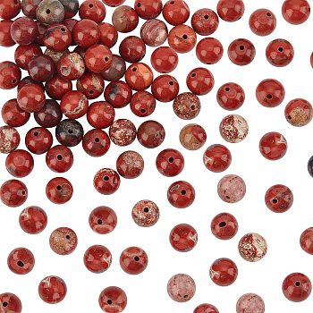 Natural Red Jasper Beads Strands, Round, Grade AB, 8mm, Hole: 1mm, 100pcs/box