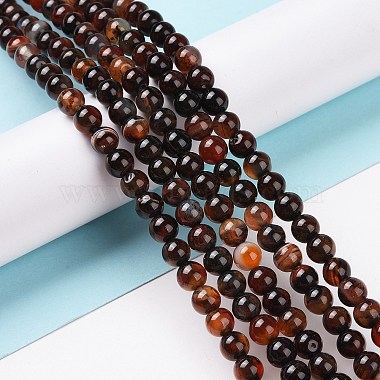 Natural Agate Beads Strands(G-D845-02-6mm)-2