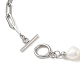 Collar de cuentas de perlas barrocas naturales con 304 cadena de clip de acero inoxidable para mujer(NJEW-JN04108)-6