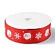 1 Roll Christmas Printed Polyester Grosgrain Ribbons(OCOR-YW0001-05C)-1