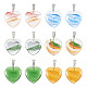 12 pièces 6 couleurs pendentifs en verre transparent(GLAA-TA0001-73)-8