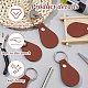 16Pcs Teardrop PU Leather Keychains(KEYC-DC0001-47B)-4