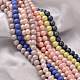 Round Shell Pearl Frosted Beads Strands(BSHE-I002-8mm-M)-1