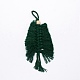 Christmas Theme Leaf Knitting Pendant Decorations(DIY-TAC0016-17)-2