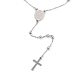 304 Stainless Steel Rosary Bead Necklaces For Religion(STAS-B021-02P)-3