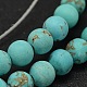 Frosted Round Natural Magnesite Beads Strands(G-I168-06-6mm)-1