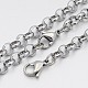 304 Rolo croix ensembles de bijoux de la chaîne en acier inoxydable(SJEW-A077-01P)-1