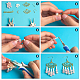 Kit de fabrication de boucles d'oreilles pendantes en éventail unicraftale DIY(DIY-UN0035-36)-5