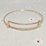 201 Stainless Steel Adjustable Bangle Making, Expandable Bangles, Golden, Inner Diameter: 2-1/8~2-1/2 inch(5.5~6.5cm)(PW-WG29153-03)