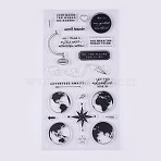 Silicone Stamps, for DIY Scrapbooking, Photo Album Decorative, Cards Making, Globe Theme, Clear, 9~52x5~83mm(DIY-L010-Y65)