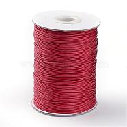 Korean Waxed Polyester Cord, FireBrick, 1mm, about 85yards/roll(YC1.0MM-A118)
