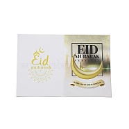 Rectangle Eid Mubarak Ramadan Theme Paper Greeting Card, Festive Blessing Card, Light Coral, 136x202x0.5mm(AJEW-G043-01A)