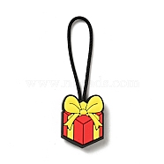 Christmas PVC Plastic Pendant Decorations, with Nylon Cord and Plastic Findings, Christmas Gift, Red, 61mm(KY-G018-B07)